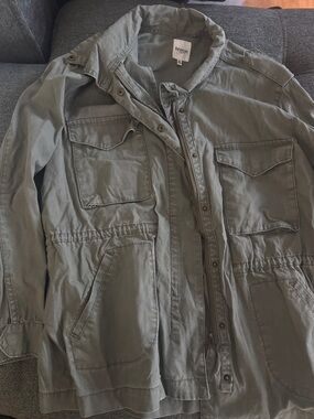 Kensie Military-Style Olive Field Jacket